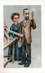 Pierre und Marie Curie, französische Physiker, 1904 von Unbekannt