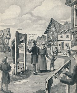 Pranger und Schandpfahl des Mittelalters, ca. 1934