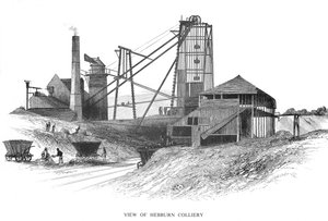 Schachtanlage bei Hebburn Colliery, Newcastle-upon-Tyne, 1860 von Unbekannt