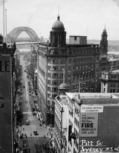 Pitt Street, Sydney, New South Wales, Australien, 1945