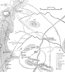 Plan der Schlacht von Isandhlwana, 22. Januar 1879, um 1880