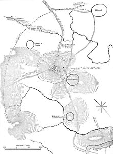 Plan der Schlacht von Ulundi, 4. Juli 1879, ca. 1880