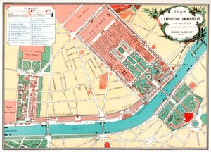 Plan der Weltausstellung, Paris, 1889 von Unbekannt