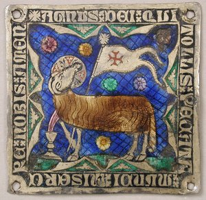 Plakette mit Agnus Dei, Katalanisch, 14. Jahrhundert