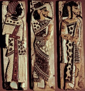 Plaketten von einer Tür im Palast von Ramses III, Medinet Habu, Theben, Ägypten, Neues Reich, 20. Dynastie, ca. 1187-56 v. Chr. von Unbekannt