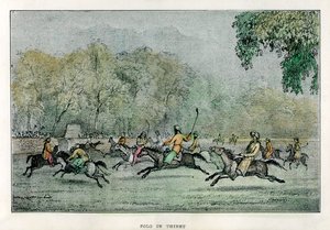 Polo in Tibet, 19. Jahrhundert