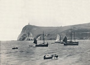Port Erin - Bradda Head, mit dem Milner Tower, 1895 von Unbekannt