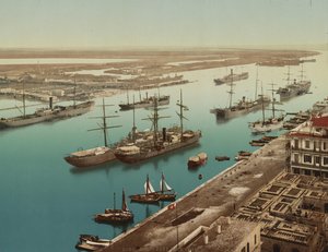 Port Said, Suez, um 1900 von Unbekannt