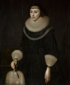 Porträt einer Dame mit einem Fächer