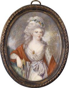 Porträt der Kaiserin Maria Fjodorowna Sophie Dorothea von Württemberg 1759-1828, frühes 19. Jahrhundert von Unbekannt