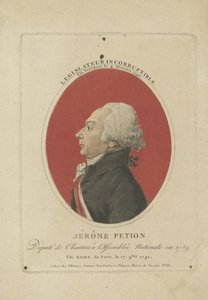 Porträt von Jérôme Pétion de Villeneuve, ca. 1800 von Unbekannt