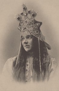 Porträt von Nadezhda Ivanovna Zabela-Vrubel 1868-1913 als Marfa in der Oper Die Zarenbraut