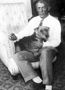 Porträt von Pablo Ruiz Picasso (1881-1973), spanischer Maler (s/w Foto) von Unbekannt