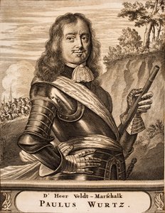 Porträt von Paul Würtz 1612-1676 aus: Schauplatz des Krieges, 1675 von Unbekannt