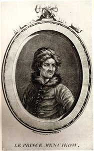 Porträt von Prinz Alexander Danilowitsch Menschikow 1673-1729 von Unbekannt