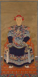 Porträt des Qianlong-Kaisers als junger Mann, 19. Jahrhundert von Unbekannt
