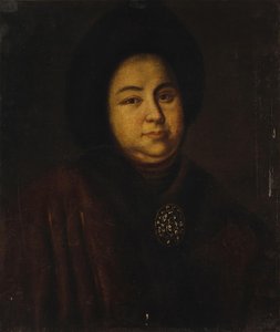 Porträt von Zarin Evdokiya Feodorovna Lopukhina 1669-1731, die Frau von Zar Peter I. von Russland von Unbekannt