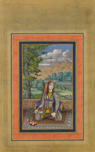 Porträt einer persischen Dame, Folio aus dem Davis-Album, ca. 1736-37 von Unbekannt