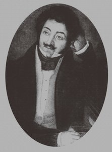 Porträt des Komponisten Alexander Alexandrowitsch Aljabjew