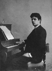 Porträt des Komponisten Pietro Mascagni 1863-1945, ca. 1890 von Unbekannt