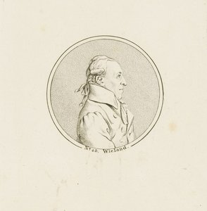 Porträt des Dichters und Schriftstellers Christoph Martin Wieland 1733-1813, ca. 1810 von Unbekannt