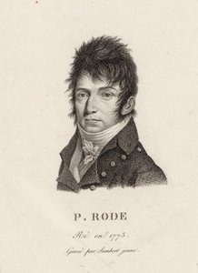 Porträt des Komponisten Pierre Jacques Joseph Rode 1774-1830 von Unbekannt