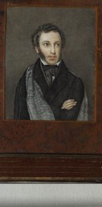 Porträt des Dichters Alexander Sergejewitsch Puschkin 1799-1837, erstes Viertel des 19. Jahrhunderts