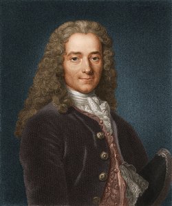 Porträt des Schriftstellers, Essayisten und Philosophen Francois Marie Arouet de Voltaire 1694-1778, 1730er von Unbekannt