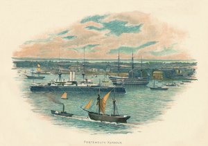 Hafen von Portsmouth, um 1890 von Unbekannt