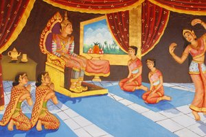 Preah Prom Rath Kloster. Leben des Buddha. Tanzen im Palast von Unbekannt