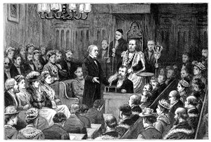 Verleihung der Freiheit der Stadt an Mr. Gladstone, 1877 von Unbekannt