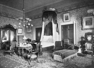 Schlafzimmer von Präsident Harrison im Weißen Haus, Washington DC, USA, 1908 von Unbekannt