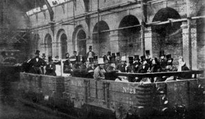 Premierminister William Gladstone eröffnet die Metropolitan Railway, London, 1863 1951 von Unbekannt
