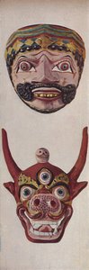 Primitive Kulturen in Ritual- und Festmasken - Festmaske und Kuhgesichtsmaske, um 1935