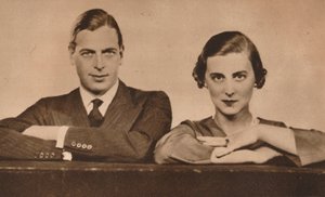 Prinz George und Prinzessin Marina, die sich am 28. August 1934 verlobten, 1935