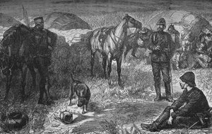 Prinz Louis Napoleon und Gefolge vor der Zulu-Überraschung, ca. 1880 von Unbekannt