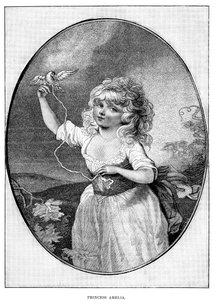 Prinzessin Amelia, jüngste Tochter von George III. und Königin Charlotte, 19. Jahrhundert von Unbekannt