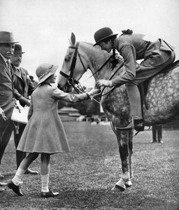 Prinzessin Elizabeth am Kindertag, Richmond Horse Show, um 1936