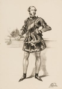 Druck von William 2. Earl of Craven im Kostüm des Eglinton-Turniers 1839 von Unbekannt