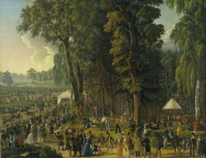 Öffentliche Feierlichkeiten in Maryina Roshcha in Moskau, 1840er Jahre von Unbekannt