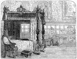 Schlafzimmer von Königin Anne, 18. Jahrhundert, 19. Jahrhundert