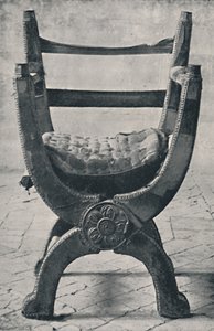 Königin Marys Stuhl in der Kathedrale von Winchester. A.D. 1554, 1928