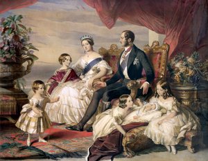 Königin Victoria und Prinz Albert mit fünf ihrer Kinder, 1846 von Unbekannt