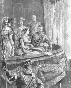 Königin Victoria und der Prinzgemahl in der Royal Italian Opera, 1849, 1901 von Unbekannt