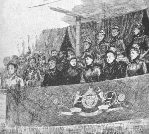 Königin Victoria bei der Aufführung von Mors et Vita in der Albert Hall, 1886, 1901 von Unbekannt