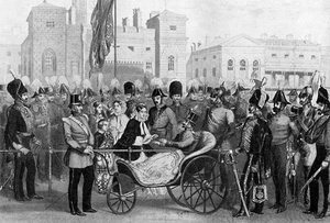 Königin Victoria verteilt Medaillen, 18. Mai 1855, ca. 1920