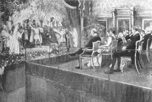 Königin Victoria hört Lohengrin im Windsor Castle an ihrem achtzigsten Geburtstag, 1899, 1901
