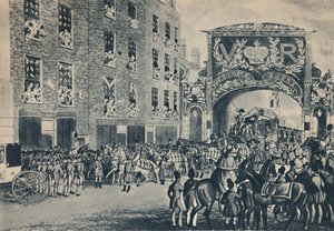 Königin Victorias Einzug in die Stadt auf ihrem Weg zur Guildhall, 9. November 1837, 1948