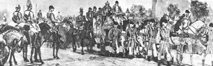 Königin Victorias letzte Parlamentseröffnung, Die Prozession im Mall, 21. Januar 1886 von Unbekannt