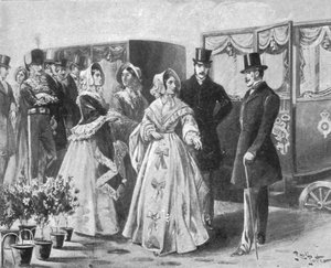 Königin Victorias erste Zugreise, von Slough nach Paddington, 13. Juni 1842, 1901 von Unbekannt